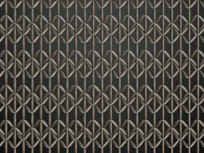 Woven Diamond Pattern Security Grill PBR Seamless Texture