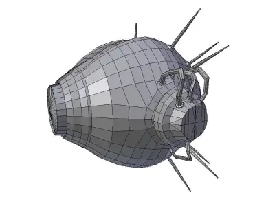 Drone Sci-fi low poly Low-poly 3D model