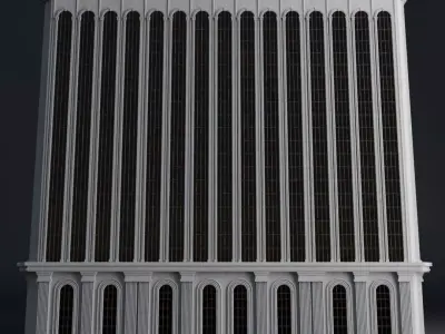 CLASSIC OLD EUROPEAN BUILDING 06 Low-poly 3D model