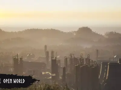 Industrial Factory Low-poly 3D model