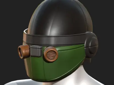 Helmet scifi fantasy futuristic technology  Low-poly 3D model purchase