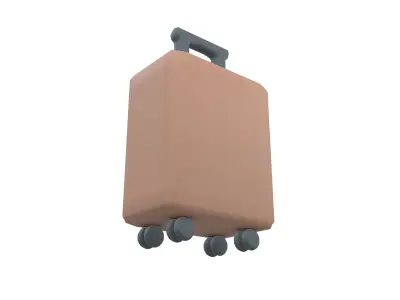 Suitcase Icon v1 003 Low-poly 3D model