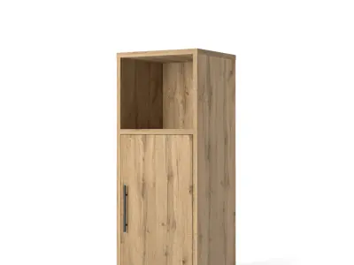 Modular Wooden Storage Cabinet 300x335x850 mm Free low-poly 3D model
