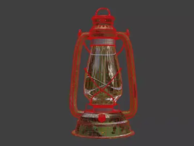 Old Lantern  Low-poly 3D model