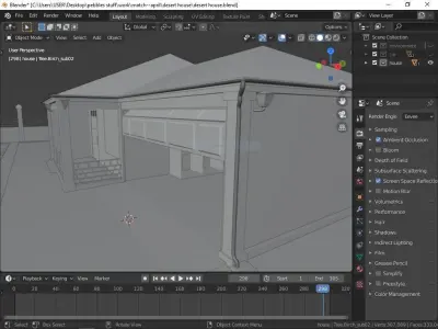 Desert house Free 3D model