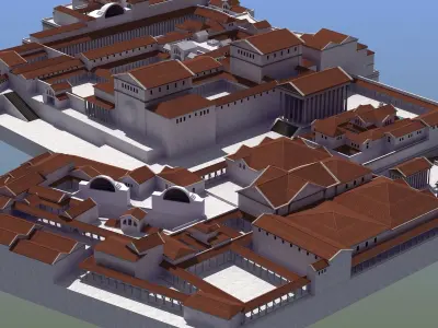 Ancient Palace Basic Low-poly 3D model