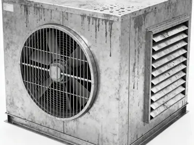 Industrial Rooftop HVAC Unit 3D Model Low-poly 3D model