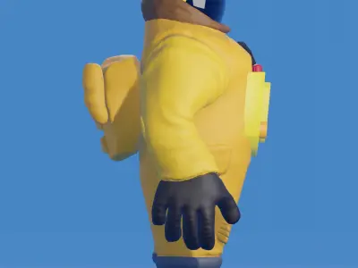 Cartoon Astronaut Low Poly for VR and AR Low-poly 3D model