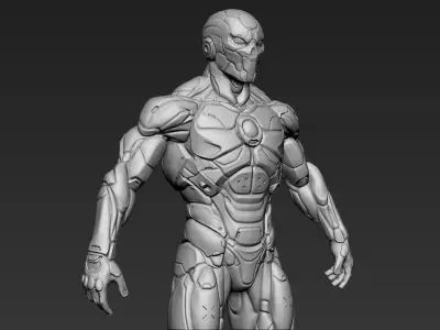 Sci-Fi Character Omega 3D model