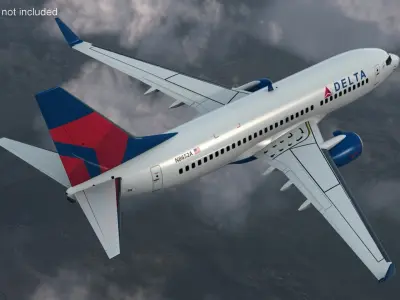  Delta Air Lines Boeing 737-700 with Interior Rigged 