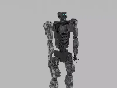 cyberpunk robot 3 3D model