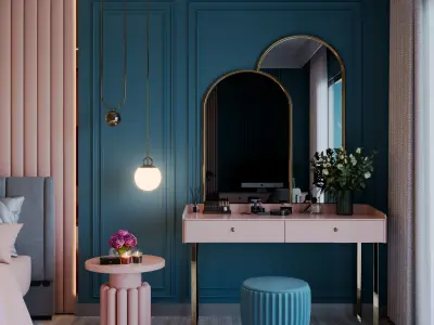 3D Bedroom Design 3D model