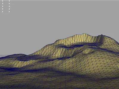 3d Terrain Crater 3D model