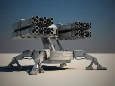 Spider auto turret 3D model