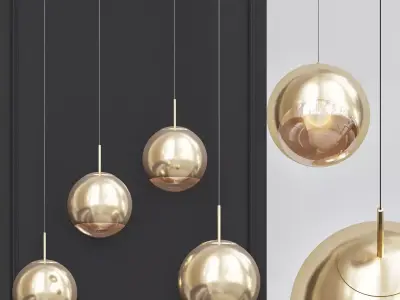 Mirror Ball Gold designed by Tom Dixonin 2003 3D model