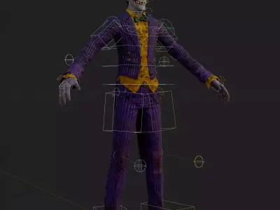 Arkham Batman Joker and Robin 3D Model Collection Rigged PBR 3D Model Pack