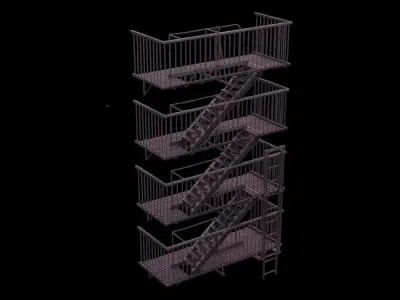 Fire Escape Asset 3D model