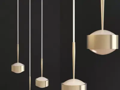 Top Light PUK DROP low poly 3d model Low-poly 3D model
