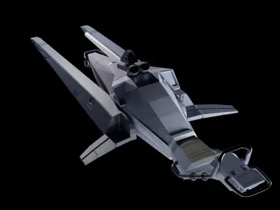 Destiny Shrike Speeder Bike Game ready Low-poly 3D model