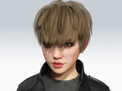 Sexy SCifi Character - Fully Rigged 3D Low-poly 3D model