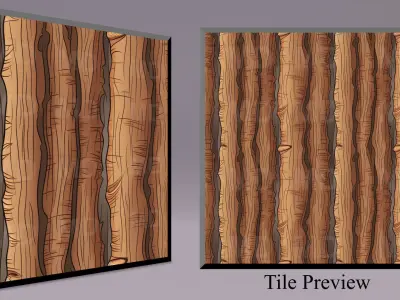 Cartoon Wood Textures Pack 50 - 10x PNG  Texture