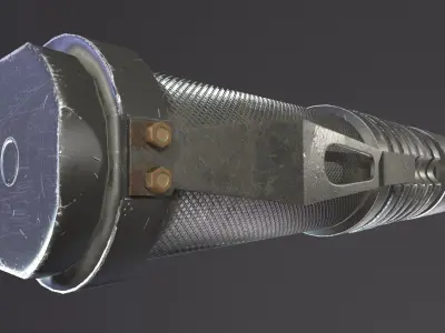 LED Flashlight Low-poly 3D model