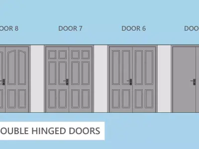 Doors Collection - 60 Pieces Low-poly 3D model
