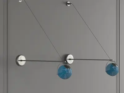 BELUGA three light fixtures hanging on wall 3D model