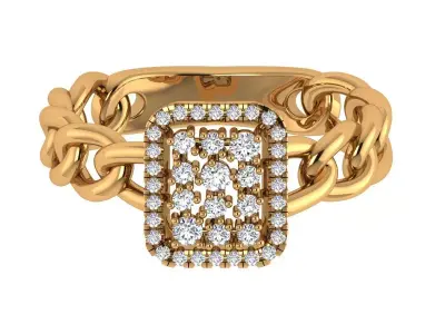 Cuban Diamond Ring 3D print model