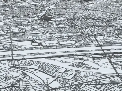 Vienna Road Network and Streets 3D model