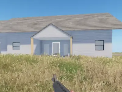 Single Story Residential House  3D model