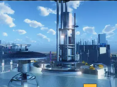 Sci Fi City Futuristic Architecture E3 E4 3D model