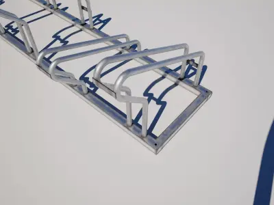 Bicycle Stand Prop Pack Low-poly 3D model