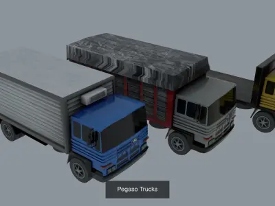 European Trucks set 3D Model Pack