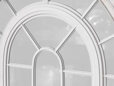 Classical Arched Window Balcony with Baluster - Facade Element 3D model