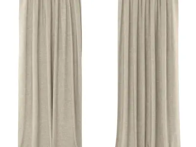 Curtains 111 Linen Wind 3D model