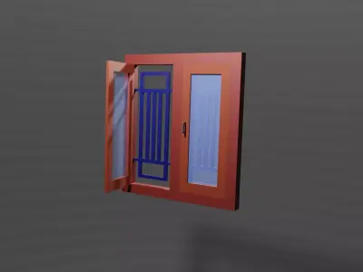 Indian house windows 3d model Free low-poly 3D model