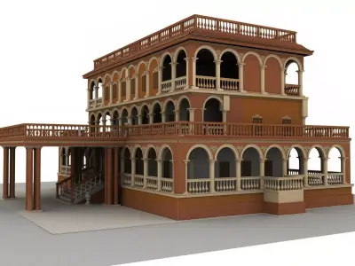 indian palace 3d model 3D model