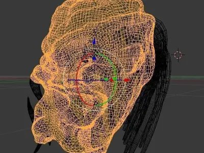 Predator mask Low-poly 3D model
