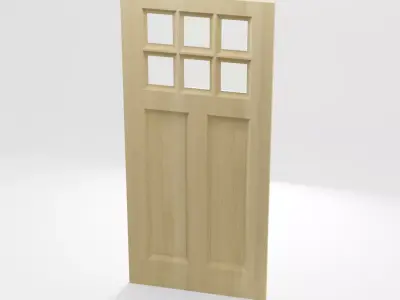 Wooden door Free 3D model 5