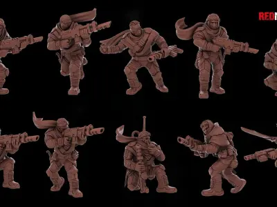 Desert Raiders - Squad of the Imperial Force 3D print model