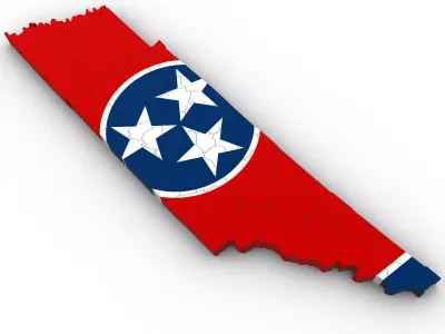 Tennessee Political Map 3D model