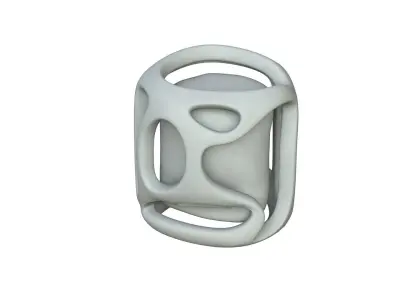 SciFi Shape Object Low Poly Low-poly 3D model 8