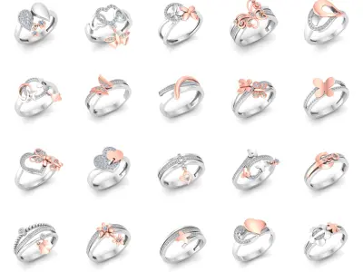 86 Ultra light Wt minimalist Women Ring Stl  3D Model Collection 3D print model