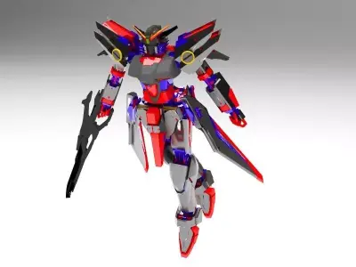 robot futuristic spaceship 3D model