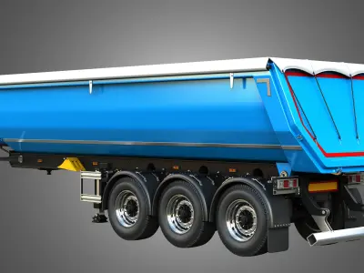 Tipper Semi Trailer 3D model