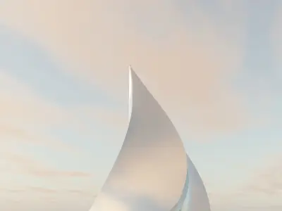 Chrome Pyramid 3D model