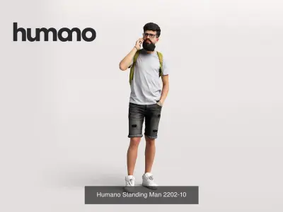 Humano 6-Pack - STANDING PEOPLE - 6x 3D models B