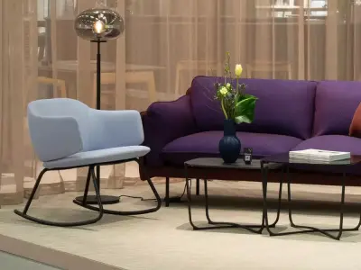 Smoked Glass Globe Floor Lamp 3D Model 3D model