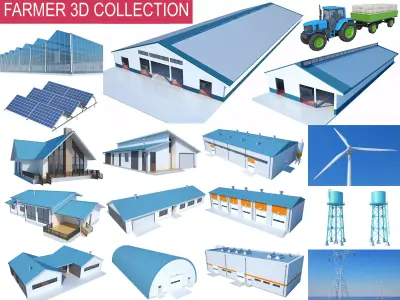 Farmer building collections 3D model